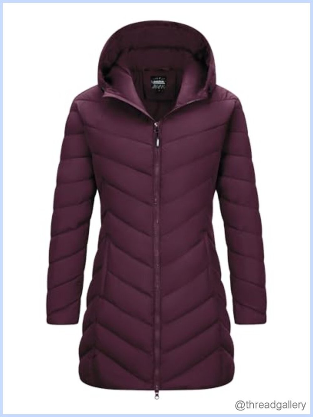 Women's Long Hooded Lightweight Puffer Coat Packable Winter Jacket